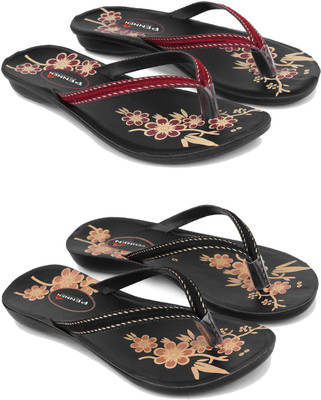 Pennen Women Slides(Black , 7)