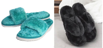 rexizone Women Slides(Black, Green , 4)