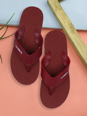 SKV Men Slippers(Red , 9)