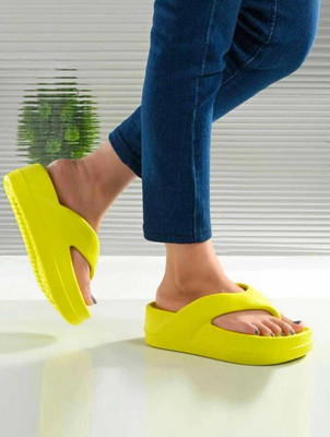 Deals4you Women Flip Flops(Off White , 5)