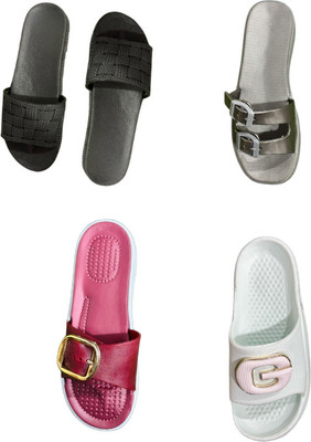 strivox Women Flip Flops(Multicolor , 6)