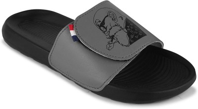 Footfit Men Slides(Grey , 10)