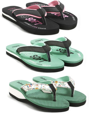 zebio Women Slippers(Multicolor , 6)