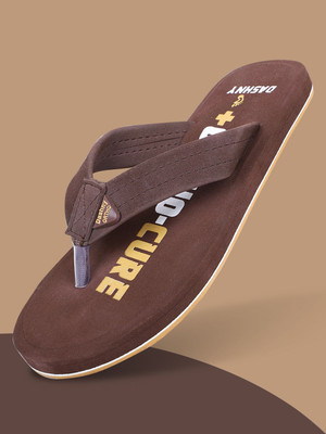DASHNY Men Ortho-Cure Orthopedic Soft Cushioned Slippers for Men (Sizes 6-12) Slippers(Brown , 9)