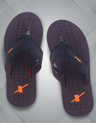 Sparx Men Flip Flops(Brown, Black , 6)