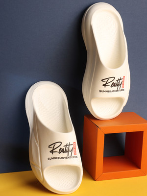 Bootco Men Slides(White , 8)