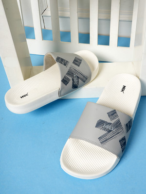 HRX by Hrithik Roshan Men Slides(Off White, Grey , 7)