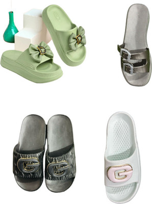 strivox Women Flip Flops(Multicolor , 4)