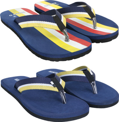 KUNTO Men Flip Flops(Multicolor , 10)