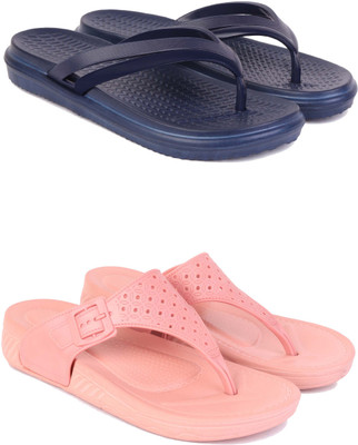 ABN Women Slippers(Pink, Blue , 8)