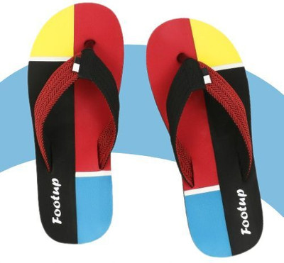 Footup Men Footup Comfortable|Ultra-Light|Stylish and Trendy|Flip Flops for Men Flip Flops(Red , 7)