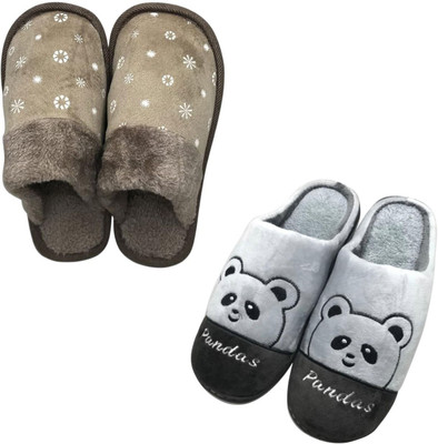 Mahi Enterprises Men Flip Flops(Beige, Grey , 6)