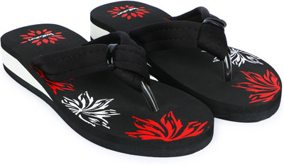 SOUL CULTURE Women Slides(Black , 4)