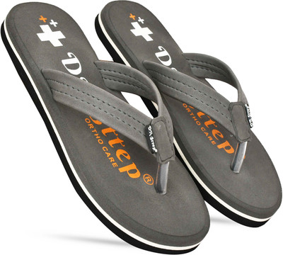 DR STTEP Men Orthopedic Slippers for Men Comfort Fit Soft Cushion Lightweight Slippers(Grey , 7)