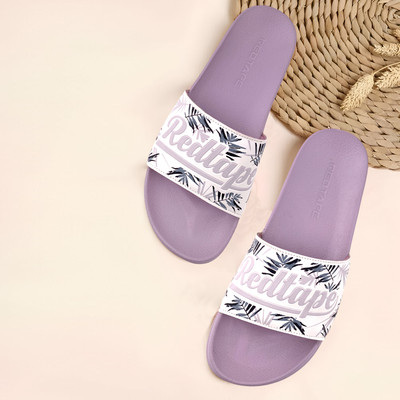 RED TAPE Women Slides(Purple, White , 6)