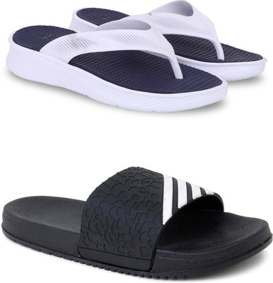 Kapani Fashion Men Slippers(Blue, Black , 10)