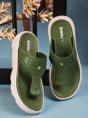 action Women APTW-106 Slippers(Olive, Beige , 6)