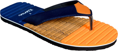 Kixrun Men Premium Men Slipper Extra Soft Comfort Lightweight Daily Wear Outdoor Flip flop Slippers(Orange , 8)