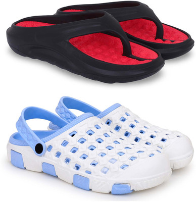 Kapani Fashion Men Slippers(Red, Blue , 8)