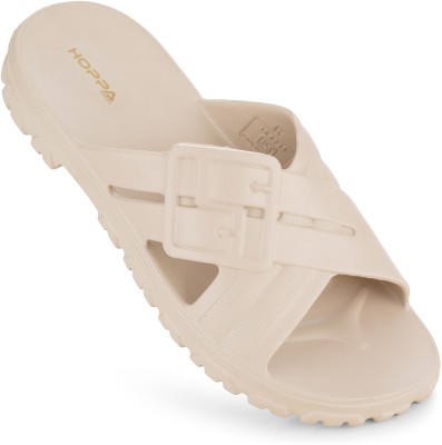 Hoppa Women Slides(Beige , 9)