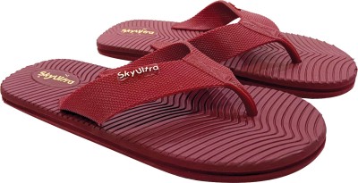 Skyultra Men Flip Flops(Red , 9)