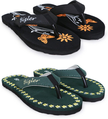 BIZLER Women Soft Ortho Slippers | Lightweight, Non-Slip & Stylish Daily Wear Slippers(Multicolor , 4)