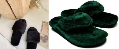 rexizone Women Flip Flops(Green, Black , 4)