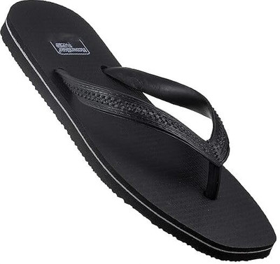 HAWALKER Men Flip Flops(Black , 8)