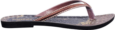 Parul Women Flip Flops(Brown , 7)
