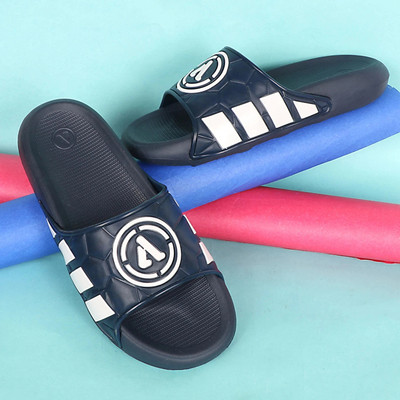 Aqualite Men Slides(Navy, White , 9)