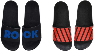 nvisan Men Slides(Red, Blue , 10)