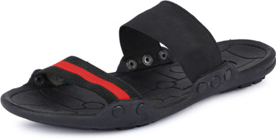 house of common Men Sandals(Red, Black , 10)