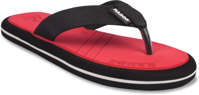 RADDZ SPORTS Men Slippers(Black, Red , 9)