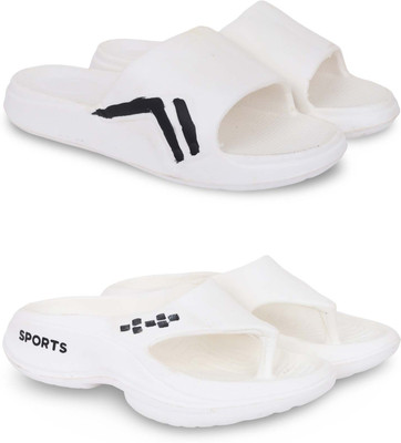 Pampy Angel Men Slippers(White, White , 7)