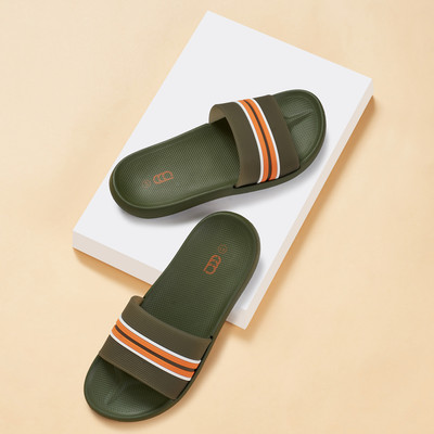 Ajile By Pantaloons Men Slides(Olive , 8)