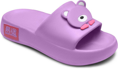 VLD Women Lightweight | Premium | Comfort | All Season | Trendy | Outdoor | Slider Flip Flops(Purple , 5)