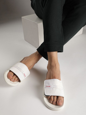 FCUK Men Slides(White , 8)