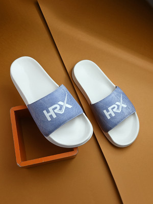 HRX by Hrithik Roshan Men Slides(Blue, White , 10)