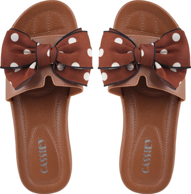 Cassiey Women Slides(Brown , 4)