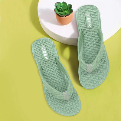 CIBEK Women Flip Flops(Grey , 4)