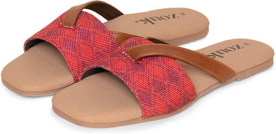 ZOUK Women Flats(Red , 5)