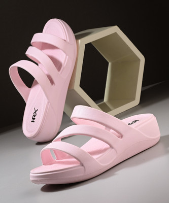 HRX by Hrithik Roshan Women Ultra-Lightweight & Flexible EVA Slip-On for All-Day Comfort Flip Flops(Pink , 3)