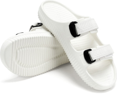 TAFFRAL Men Slides(White , 7)