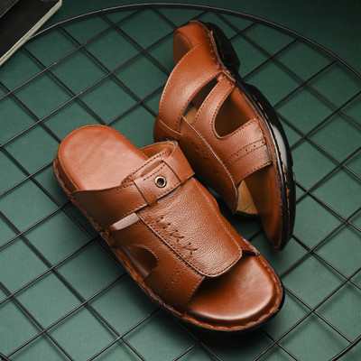 GREEN CARPET Men Casual(Tan , 8)