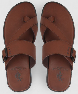 U.S. POLO ASSN. Men Flip Flops(Tan , 10)
