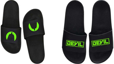 nvisan Men Slides(Green, Black , 6)