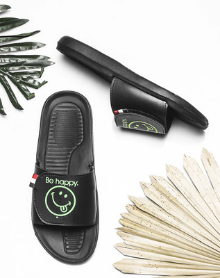 Shoe Mate Men Slides(Black , 9)