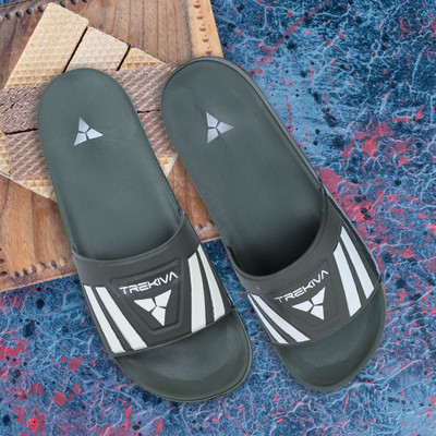 TREKIVA Men Slides(Olive , 8)