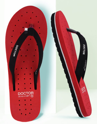 DOCTOR ORTHO PLUS COMFY Women Extra Soft Orthopedic Diabetic Light Weight Slippers(Red , 6)