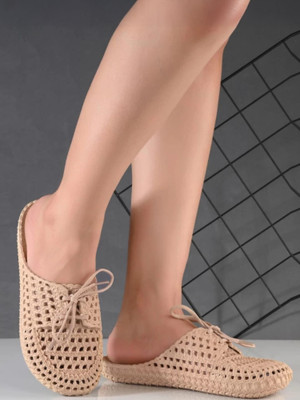 Deals4you Women Slides(Beige , 5)